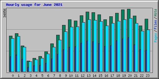 Hourly usage for June 2021