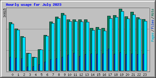 Hourly usage for July 2023