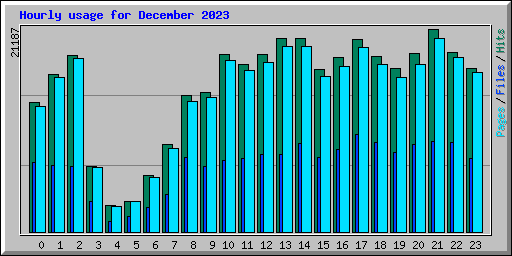 Hourly usage for December 2023